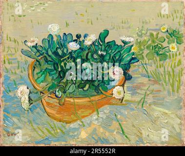 Vincent van Gogh, Daisies, Arles, peinture encore nature 1888 Banque D'Images