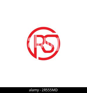 Symbole du logo RS. Logo lettre RS ou R S au format vectoriel. Illustration de Vecteur