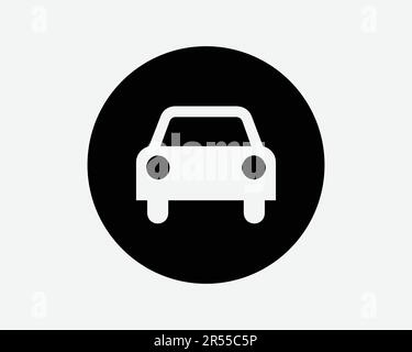 Voiture ronde icône transport automobile transport véhicule transport circulation cercle de circulation symbole Noir Illustration graphique Illustration Clipart EPS Vector Illustration de Vecteur