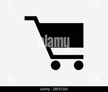 Icône chariot d'épicerie. Chariot à provisions en ligne Commerce de détail magasin achat magasin Acheter symbole Noir Illustration graphique Illustration Clipart EPS Vector Illustration de Vecteur