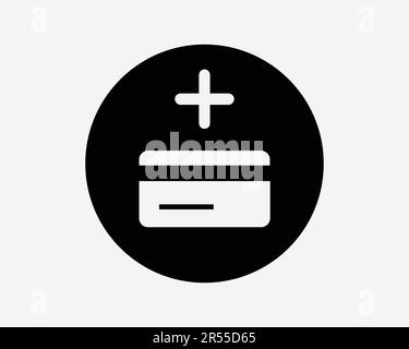 Icône augmenter la limite de crédit. Carte de débit plus Ajouter paiement achat d'entreprise signe supplémentaire symbole Noir Illustration graphique Illustration Clipart EPS Vector Illustration de Vecteur