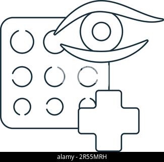 Icône ophtalmologie. Signe simple monochrome de la collection médicale speialist. Icône ophtalmologie pour logo, modèles, web design et infographies. Illustration de Vecteur