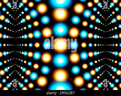 Illustration abstraite de la structure cristalline atomique Banque D'Images