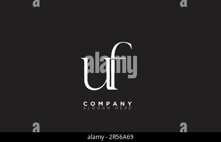 Lettre UF initiales logo Monogram Illustration de Vecteur