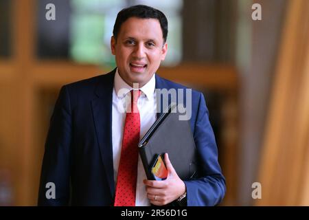 Edinburgh, Écosse, Royaume-Uni, 01 juin 2023. Anas Sarwar au Parlement écossais. credit sst/alamy nouvelles en direct Banque D'Images