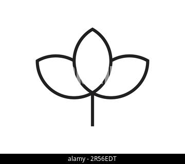 Modèle de vecteur de conception du logo Lotus Illustration de Vecteur