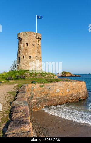 18th Century le Hocq Tower, St Clément Parish, Jersey, îles Anglo-Normandes Banque D'Images