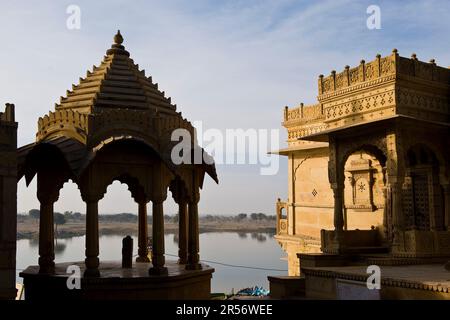 Réservoir de Gadisar. jaisalmer. rajasthan. Inde Banque D'Images