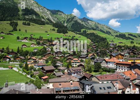 Suisse. Canton de Vaud. Château d'Oex. paysage Banque D'Images