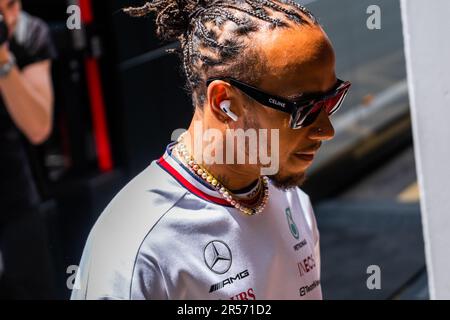 Circuit de Barcelone-Catalunya, Barcelone, SpainMonaco, 1,juin.2023: Lewis Hamilton , pendant le Grand Prix de Formule 1 de Monaco Banque D'Images