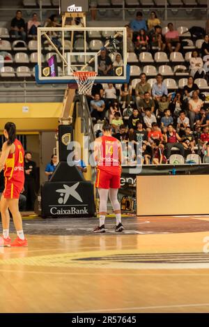 vigo, Espagne. 26th mai 2023. le joueur espagnol carrera fait deux jetés gratuits après avoir été fouillé par l'équipe chinoise. Crédit: Xan Gasalla / Alay Live N Banque D'Images