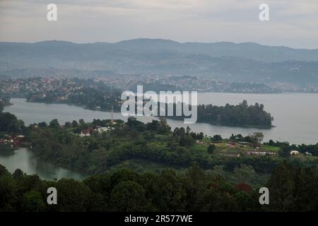 Rwanda. Cyangugu. Vue sur Bukavu (Congo) Banque D'Images