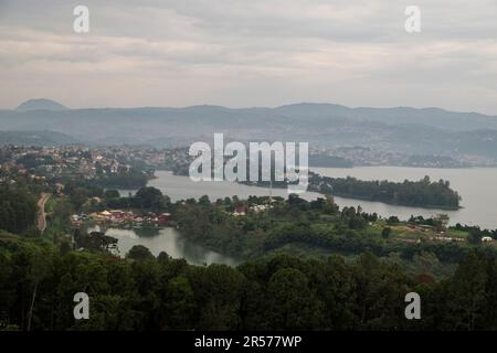 Rwanda. Cyangugu. Vue sur Bukavu (Congo) Banque D'Images