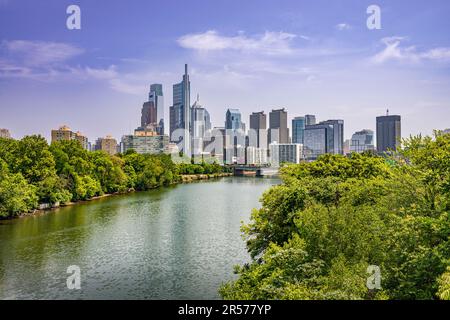 Vue aérienne de Philadelphie Pennsylvania USA Skyline Banque D'Images