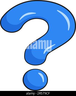Point d'interrogation. Dessin animé. Illustration vectorielle Illustration de Vecteur