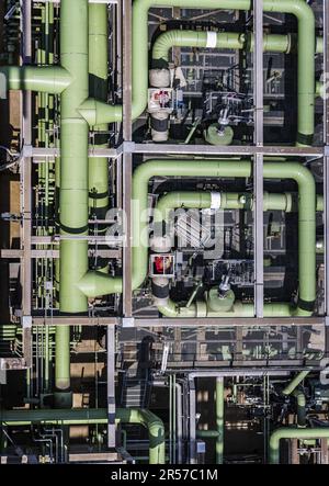 ROTTERDAM - vue d'ensemble de la raffinerie de Neste sur le Maasvlakte. Le biodiesel et bientôt le carburant durable pour avions sont produits ici. ANP JEFFREY GROENEWEG pays-bas hors - belgique hors Banque D'Images