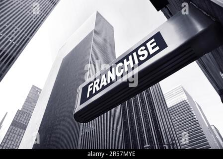 contexte d'un concept de franchise Banque D'Images