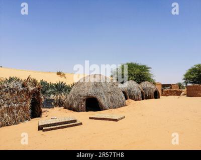 Mauritanie, région d'Adrar, oasis de Mhaireth, maison d'hôtes locale Banque D'Images