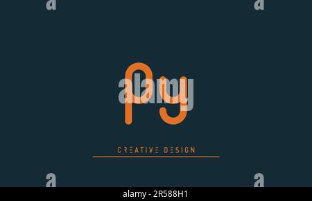 Lettres alphabet moderne Creative logo PY , YP Illustration de Vecteur