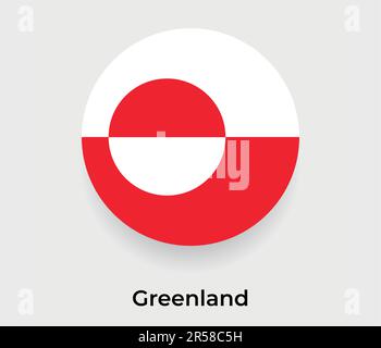 8Greenland drapeau cercle bulle forme ronde icône illustration du vecteur Illustration de Vecteur