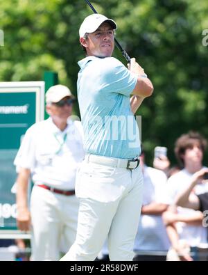 Dublin, Ohio, États-Unis. 1st juin 2023. Rory McIlroy (NIR) part du 1st trous au Memorial Tournament à Dublin, Ohio. Brent Clark/Cal Sport Media/Alamy Live News Banque D'Images