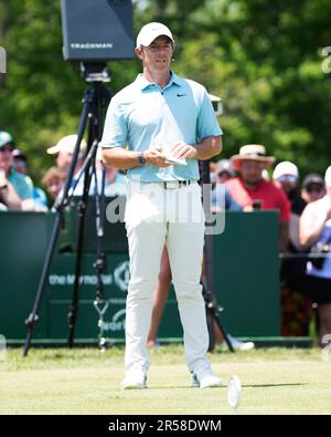 Dublin, Ohio, États-Unis. 1st juin 2023. Rory McIlroy (NIR) sur le premier tee au Memorial Tournament à Dublin, Ohio. Brent Clark/Cal Sport Media/Alamy Live News Banque D'Images