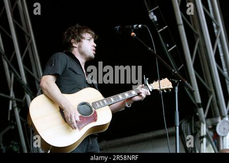 Eskimo Joe, membre du groupe, se produit au festival de musique Big Day Out. Homebush, Sydney, Australie. 25.010.07. Banque D'Images