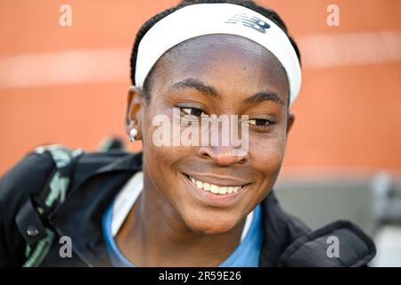 Paris, France. 01st juin 2023. Cari Coco Gauff des Etats-Unis lors de l'Open de France, tournoi de tennis Grand Chelem sur 1 juin 2023 au stade Roland Garros à Paris, France. Photo de Victor Joly/ABACAPRESS.COM crédit: Abaca Press/Alay Live News Banque D'Images