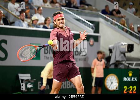 Paris, France. 01st juin 2023. Taylor Fritz des Etats-Unis lors de l'Open de France, grand tournoi de tennis de Slam sur 1 juin 2023 au stade Roland Garros à Paris, France. Photo de Victor Joly/ABACAPRESS.COM crédit: Abaca Press/Alay Live News Banque D'Images