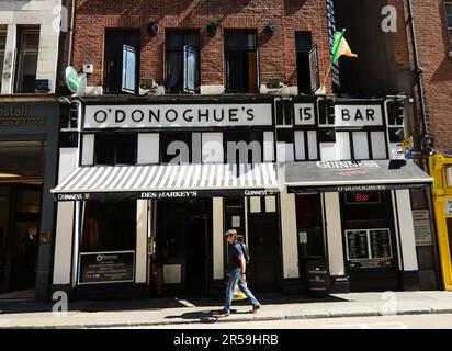 O'Donoghues Bar sur le 15 Merrion Row, Dublin, Irlande. Banque D'Images