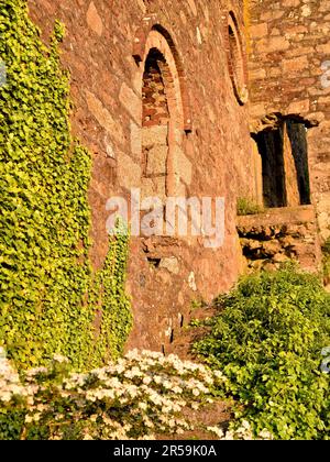 De vieilles ruines de la mine de frances de petit-lait au coucher du soleil Banque D'Images