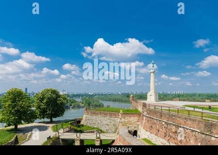 Monument de Pobednik (1927) dans la haute ville de la forteresse de Belgrade Banque D'Images