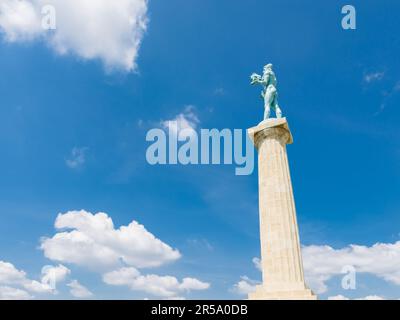 Monument de Pobednik (1927) dans la haute ville de la forteresse de Belgrade Banque D'Images