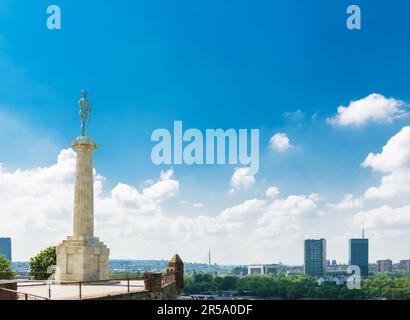 Monument de Pobednik (1927) dans la haute ville de la forteresse de Belgrade Banque D'Images