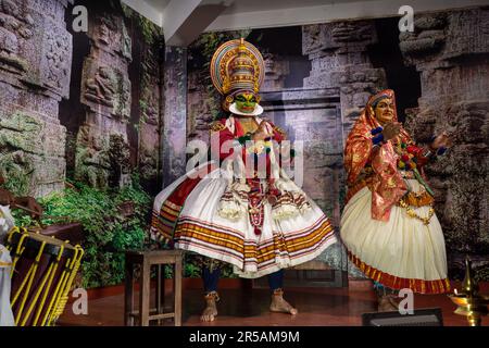 Kathakali est une forme majeure de danse indienne classique du Kerala, en Inde Banque D'Images