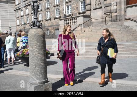 02 juin 2023/Mme Anne Halsboe Jorgesen Ministre danoise de l'immeuble du palais christiansborg parlement danois, capitale danoise Copenhague Danemark. .(photo de Francis Joseph Dean/Dean Pictures) Banque D'Images