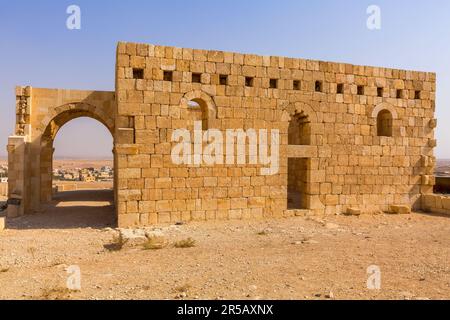 Extérieur du château du désert de Qasr Al Hallabat en Jordanie Banque D'Images