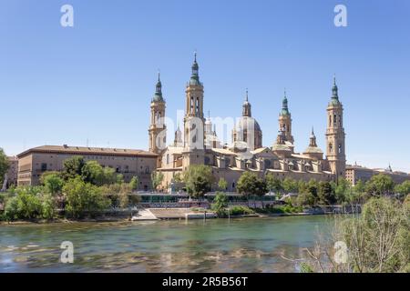 Cathédrale-basilique notre-Dame du pilier, Saragosse, Aragon, Espagne. Banque D'Images