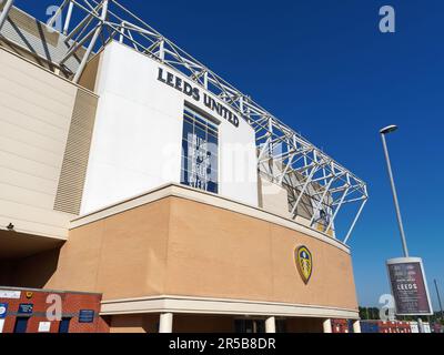 Royaume-Uni, West Yorkshire, Leeds, Elland Road Stadium, stade du Leeds United FC. Banque D'Images