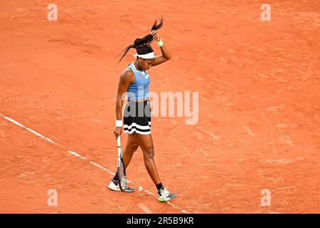 Paris, France. 01st juin 2023. Cari Coco Gauff des Etats-Unis lors de l'Open de France, tournoi de tennis Grand Chelem sur 1 juin 2023 au stade Roland Garros à Paris, France. Photo Victor Joly/DPPI crédit: DPPI Media/Alay Live News Banque D'Images