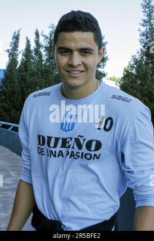 Avellaneda, Argentine, 10, mai 2011. Colombien Giovanni Moreno pose après l'entraînement avec Racing Club. Crédit: Fabideciria. Banque D'Images