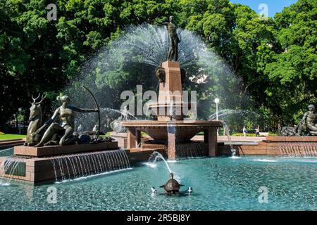 Archibald Memorial Fountain à Hyde Park, Nouvelle-Galles du Sud, Sydney, Australie Banque D'Images