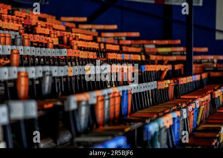 Luton, Royaume-Uni. 29th mai 2023. Vue générale du Kenilworth Road Stadium qui accueillera désormais le football de la Premier League après la promotion du club de football de Luton Town par le biais du championnat de jeu. Photo prise avant le match de championnat Sky Bet entre Luton Town et Cardiff City à Kenilworth Road, Luton, Angleterre, le 8 février 2020. Photo de David Horn. Crédit : Prime Media Images/Alamy Live News Banque D'Images