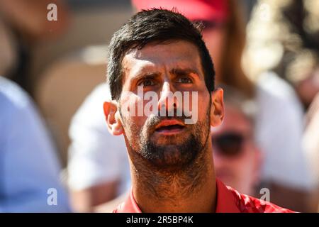Novak DJOKOVIC de Serbie au cours de la sixième journée de Roland-Garros 2023, tournoi de tennis Grand Slam, sur 02 juin 2023 au stade Roland-Garros à Paris, France - photo: Matthieu Mirville/DPPI/LiveMedia Banque D'Images