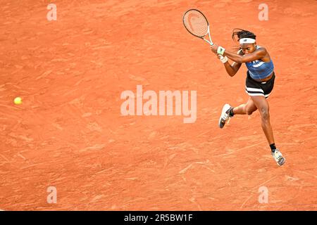 Paris, France. 01st juin 2023. Cari Coco Gauff des Etats-Unis lors de l'Open de France, tournoi de tennis Grand Chelem sur 1 juin 2023 au stade Roland Garros à Paris, France. Photo Victor Joly/DPPI crédit: DPPI Media/Alay Live News Banque D'Images