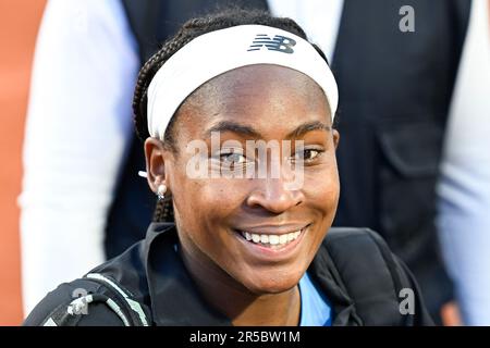 Paris, France. 01st juin 2023. Cari Coco Gauff des Etats-Unis lors de l'Open de France, tournoi de tennis Grand Chelem sur 1 juin 2023 au stade Roland Garros à Paris, France. Photo Victor Joly/DPPI crédit: DPPI Media/Alay Live News Banque D'Images