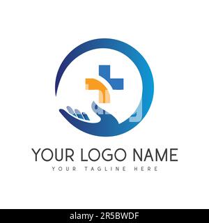Logo de la santé Design plus Sign protection de la santé logotype Hospital Clinic Illustration de Vecteur
