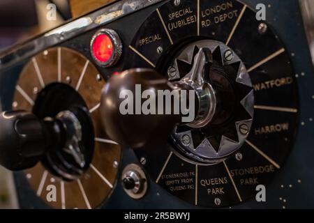 Vintage London Underground Switchgear TFL transport pour Londres Banque D'Images