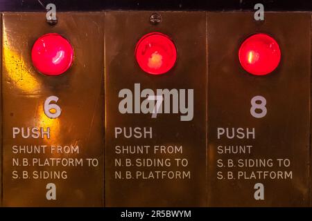 Vintage London Underground Switchgear TFL transport pour Londres Banque D'Images