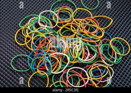 Colorée de bandes de caoutchouc, USA Banque D'Images